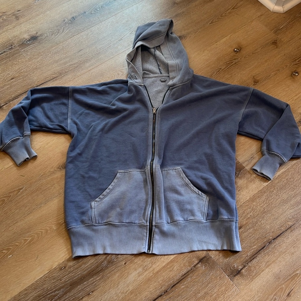 Aerie Light Blue Hoodie Zip Up Size Small